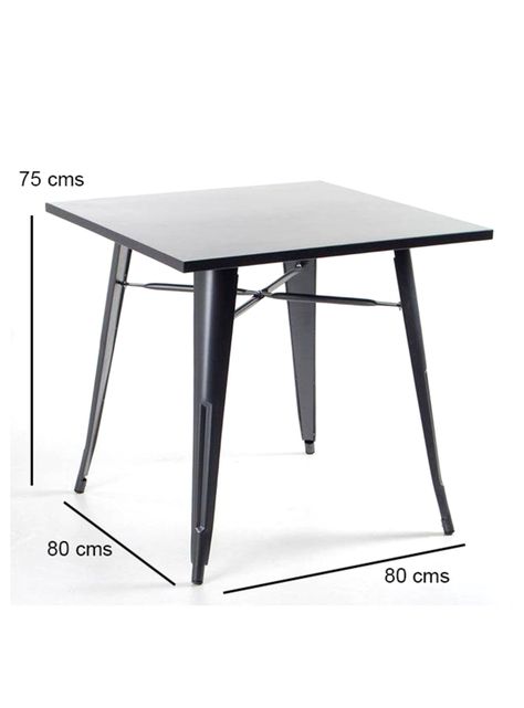 Mesa Funcional Tolix Gun Metal Gris 80x80 cm-1
