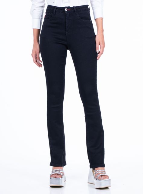 Jeans Jess Tiro Alto Black-0