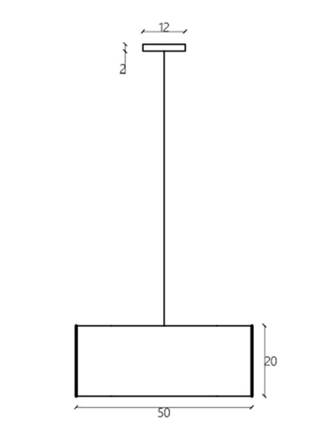 Lámpara Colgante 50 cm Gris-2