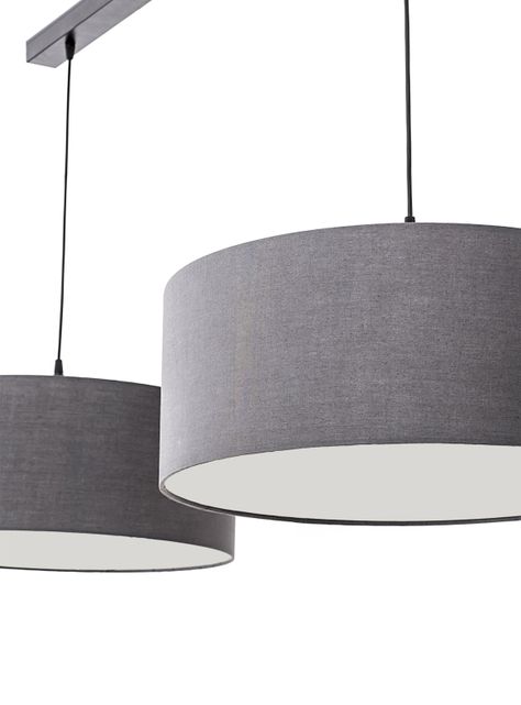 Lámpara Colgante Doble 50 cm Gris-1