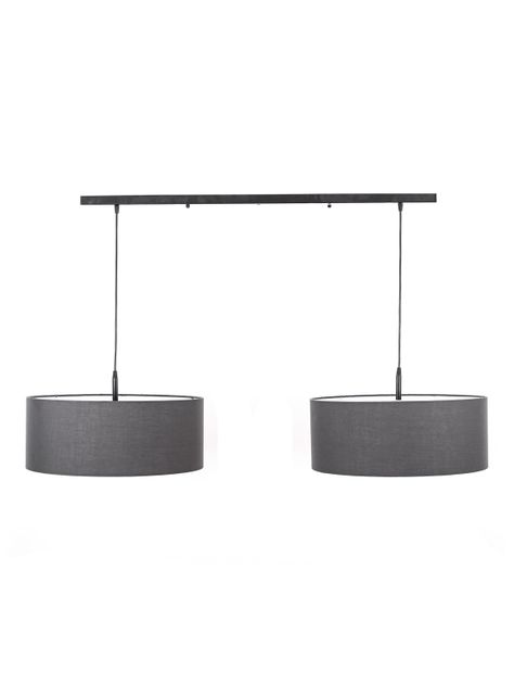 Lámpara Colgante Doble 50 cm Gris-0