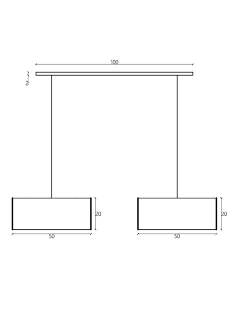 Lámpara Colgante Doble 50 cm Gris-2