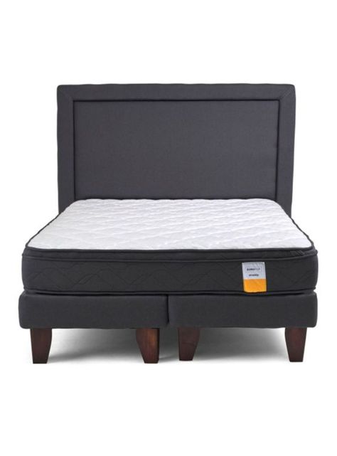 Cama Europea 2 Plazas Base Dividida + Respaldo-1