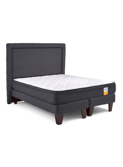 Cama Europea 2 Plazas Base Dividida Plus + Respaldo-2
