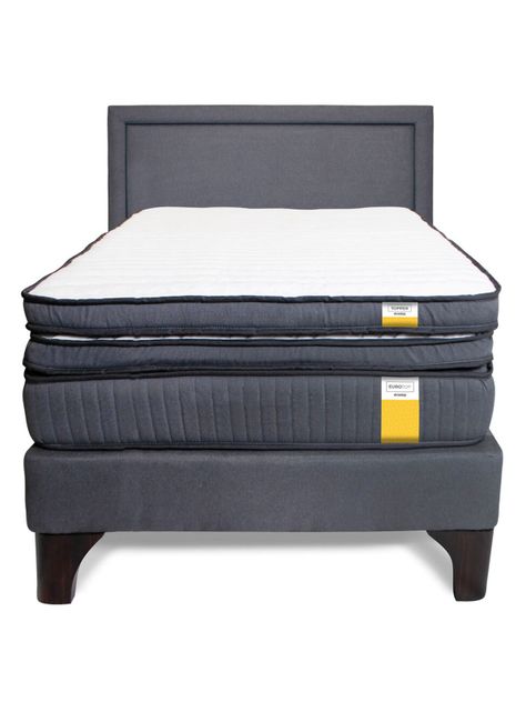 Cama Europea 1.5 Plazas + Topper + Respaldo-1