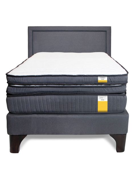 Cama Europea 1.5 Plazas Plus + Topper + Respaldo-1
