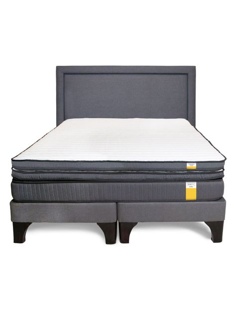 Cama Europea Full + Topper + Respaldo-1