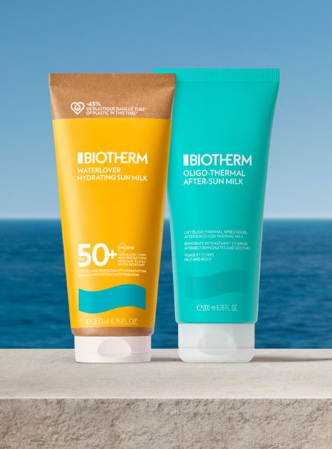 Set Protector solar Waterlover Hydrating Sun Milk SP50+200 ml Biotherm-3