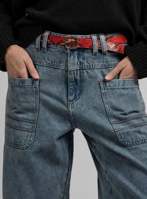 Jeans Tali Wide Leg Tiro Medio Celeste-2