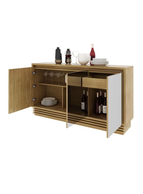 Bar Buffet 1 Cajón 3 Puertas Espejo-2