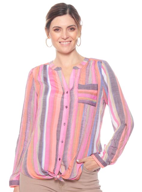 Blusa Manga Larga Estampada-0