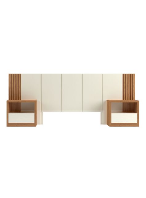 Respaldo Cast Off White + 2 Veladores con 1 Cajón Cast Ow-0