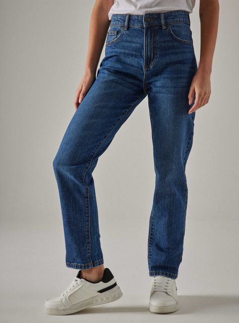 Jeans Básico Regular Tiro Alto-0
