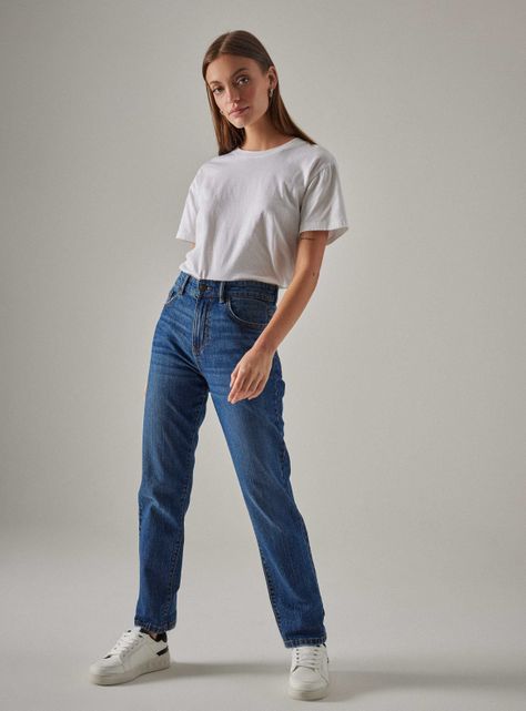 Jeans Básico Regular Tiro Alto-4