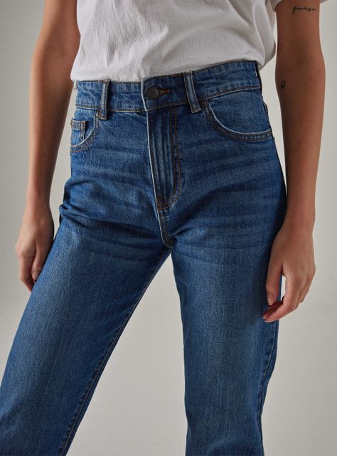 Jeans Básico Regular Tiro Alto-2