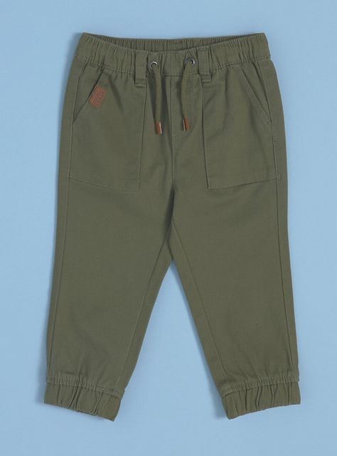 Pantalón Jogger Color con Cintura Ajustable-0