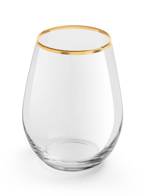 Set 4 Copas y 4 Vasos Borde Dorado Libbey-2