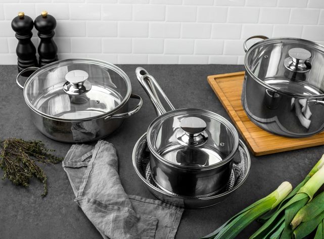 Batería de Cocina Infinity Acero Inoxidable 7 Piezas-2
