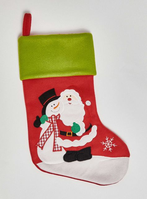 Bota de Navidad Santa y Snowman-0