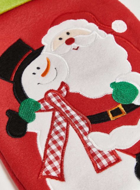 Bota de Navidad Santa y Snowman-2