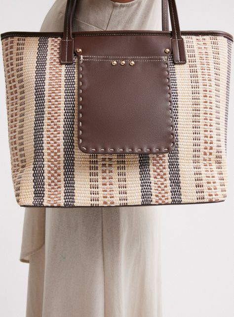 Cartera de Mano Cartera Sobre Efecto Raffia-1