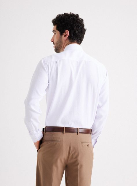 Camisa Vestir Textura Color Semi Slim-1