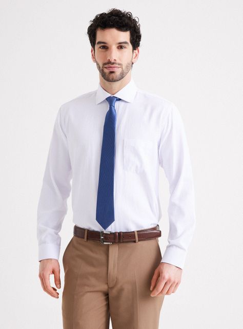 Camisa Vestir Textura Color Semi Slim-0