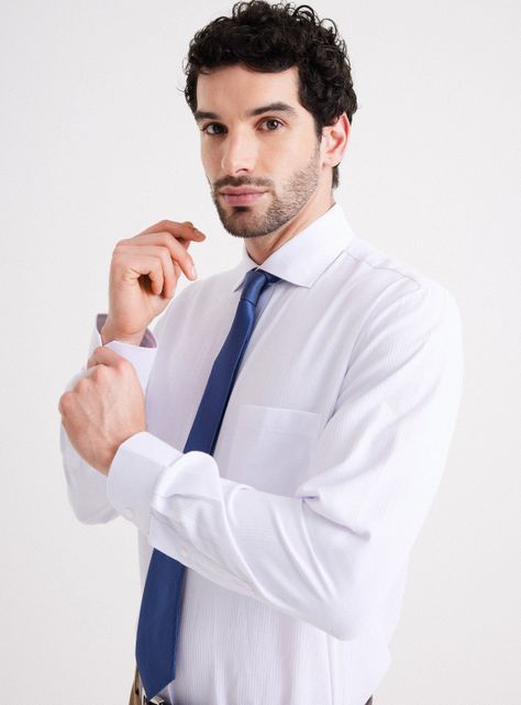 Camisa Vestir Textura Color Semi Slim-2