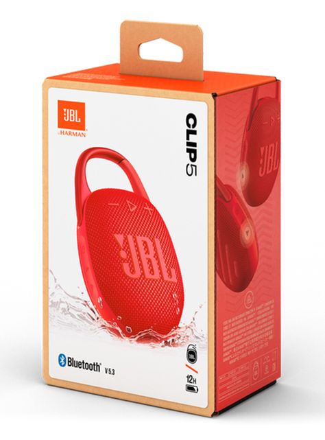 Parlante Bluetooth Clip 5 Rojo-6