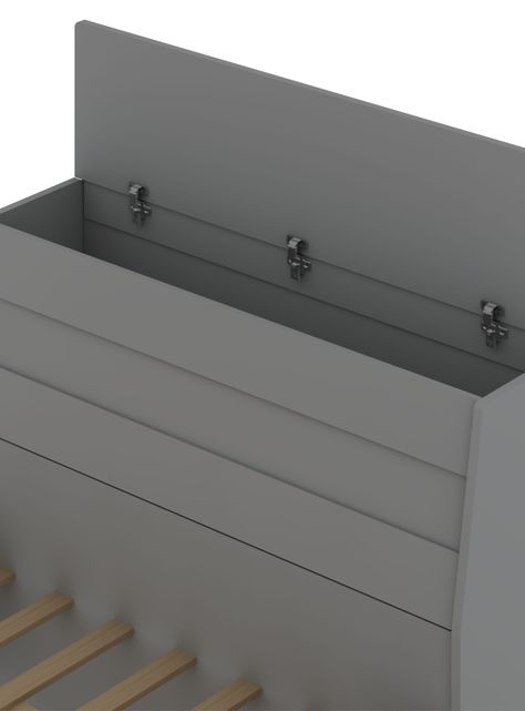 Cama Teen 1 Plaza Bicama + Cajones Gris-2