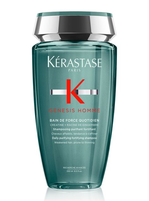 Shampoo Fortificante Anti-Caída Cabello Frágil Bain De Force Quotidien Genesis Homme 250ml-0