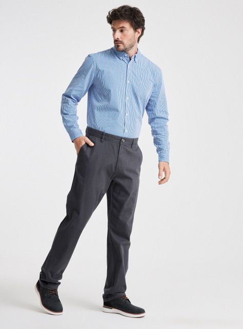 Pantalón Twill Corte Chino Regular Fit Spandex-4