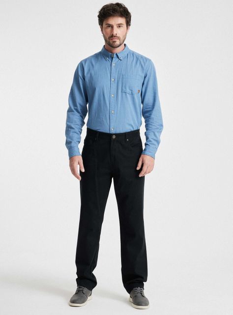 Pantalón 5 Bolsillos Tiro Medio Regular Fit-4