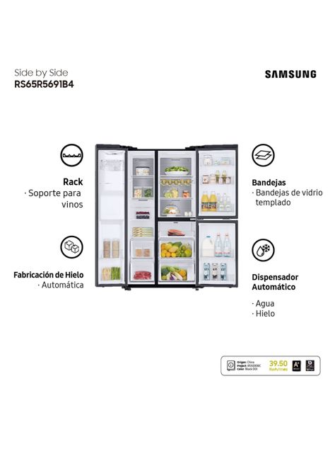 Refrigerador Side By Side No Frost 602 Litros RS65R5691B4/ZS-7