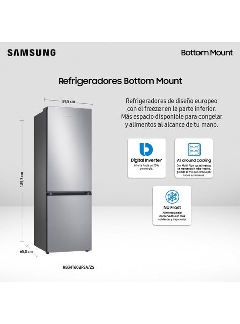 Refrigerador Bottom Mount de 340 Litros con All Around Cooling-1