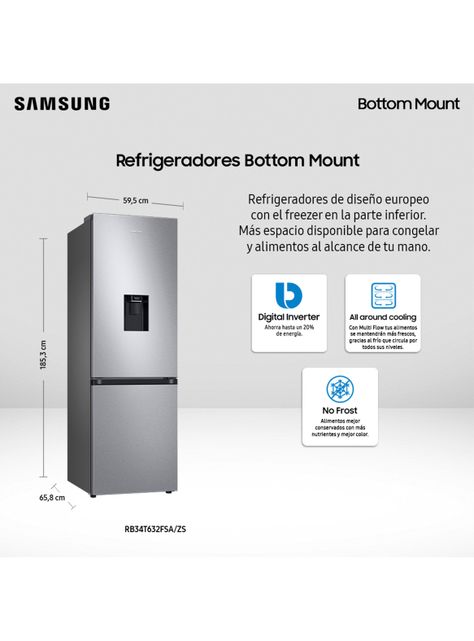 Refrigerador Bottom Mount No Frost 331 Litros con All Around Cooling-1