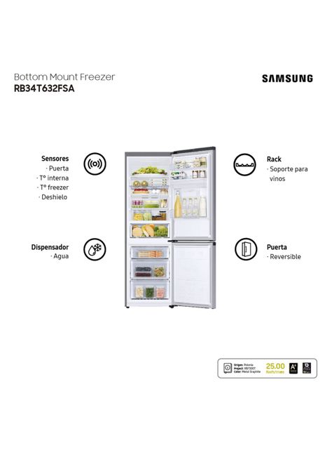 Refrigerador Bottom Mount No Frost 331 Litros con All Around Cooling-9
