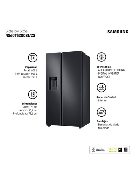 Refrigerador Side By Side de 602L con All Around Cooling-6