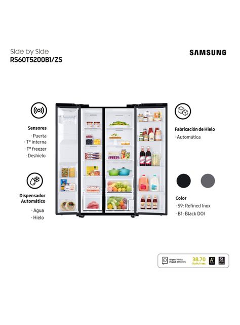 Refrigerador Side By Side de 602L con All Around Cooling-7