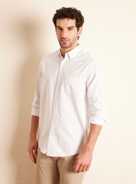 Camisa Manga Larga Semi Oxford Lisa-0