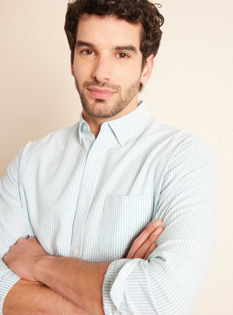 Camisa Manga Larga Semi Oxford Rayas-2