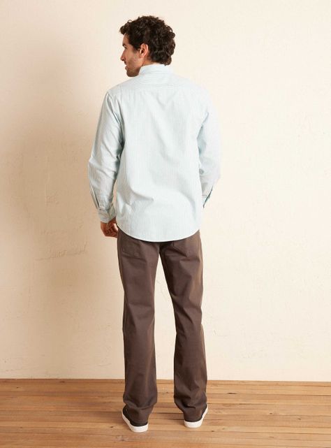Camisa Manga Larga Semi Oxford Rayas-5