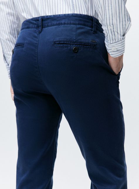 Pantalon Chino Lyocell Slim Fit con Spandex-3