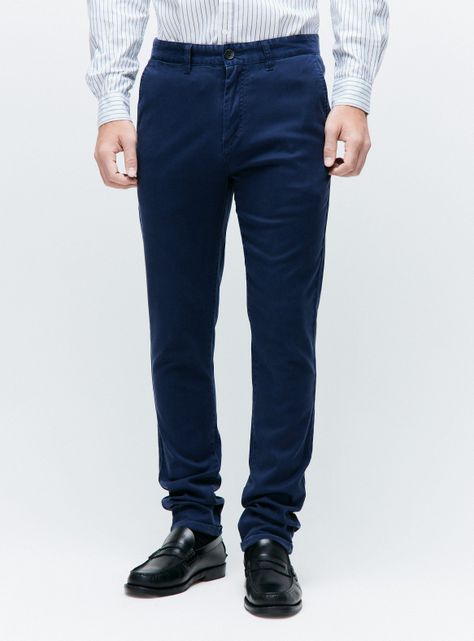 Pantalon Chino Lyocell Slim Fit con Spandex-0
