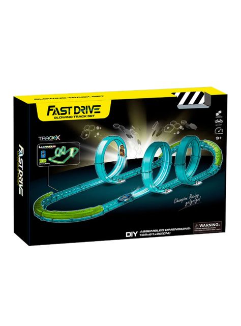 Pista de Autos armable con 3 Loops y un Vehículo-0