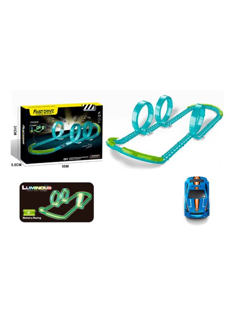 Pista de Autos armable con 3 Loops y un Vehículo-1