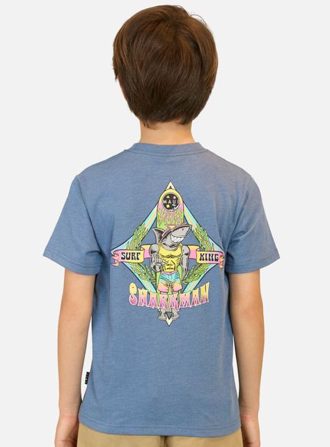 Polera Surf Kid Sharkman Manga Corta-1