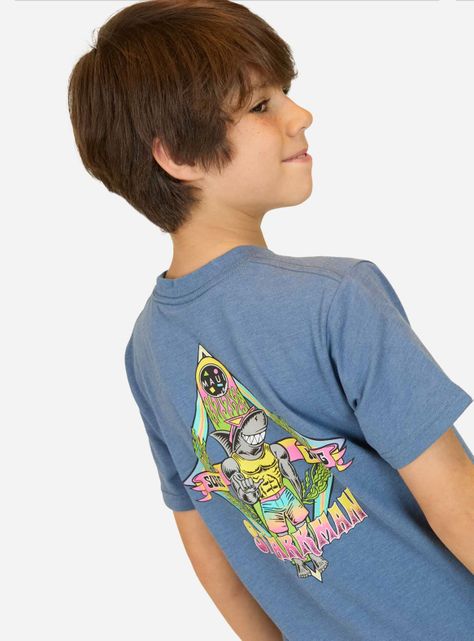Polera Surf Kid Sharkman Manga Corta-2