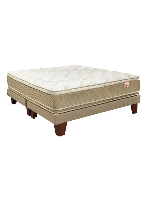 Cama Europea Cotton Organic 2 Plazas Base Dividida-0