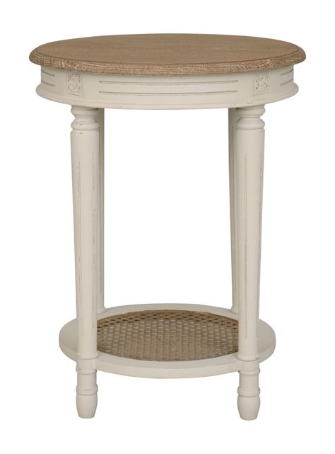 Mesa Lateral Helena Junco Redonda 50 cm Blanco-1